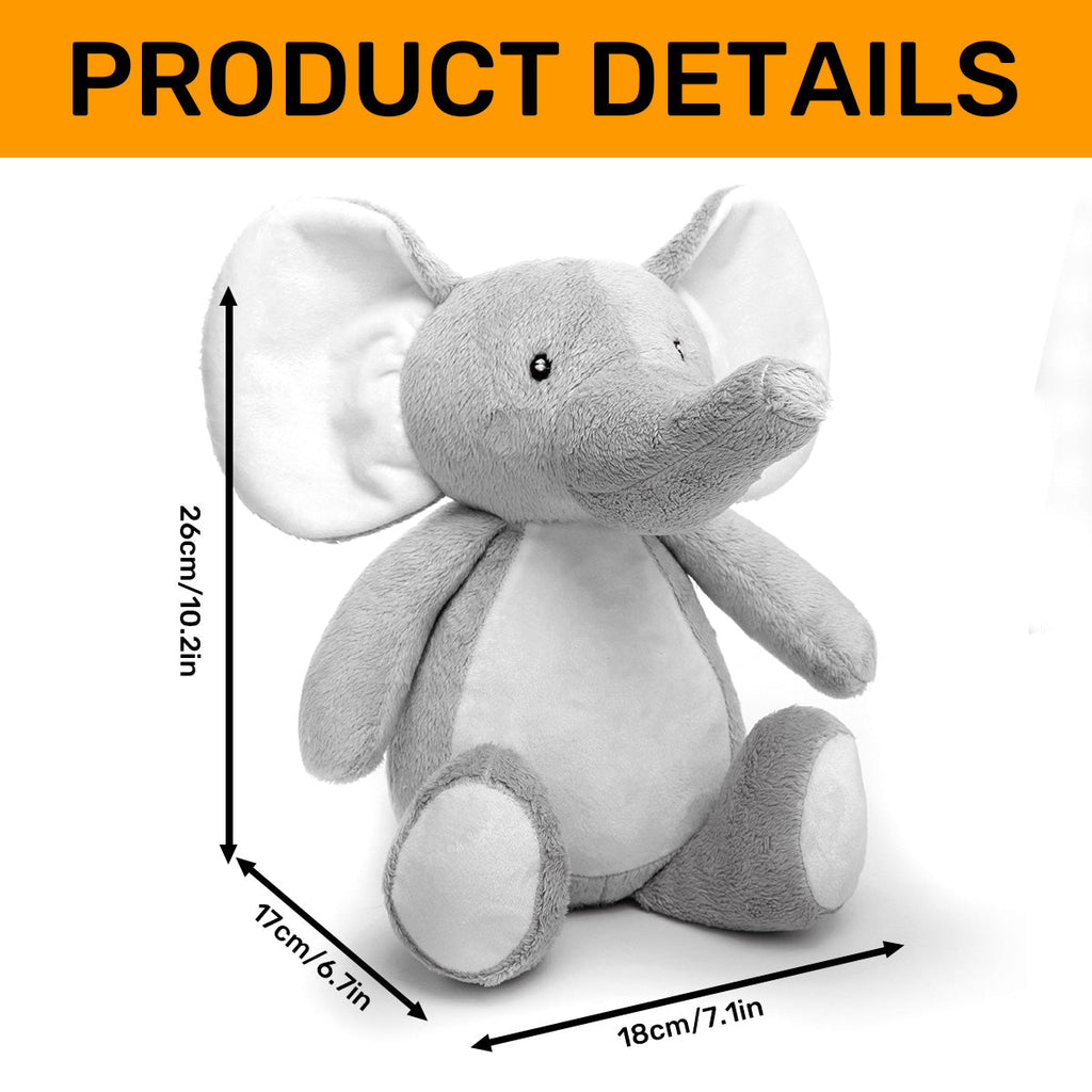 I Am Kind I Am Smart - Personalized Stuffed Elephant