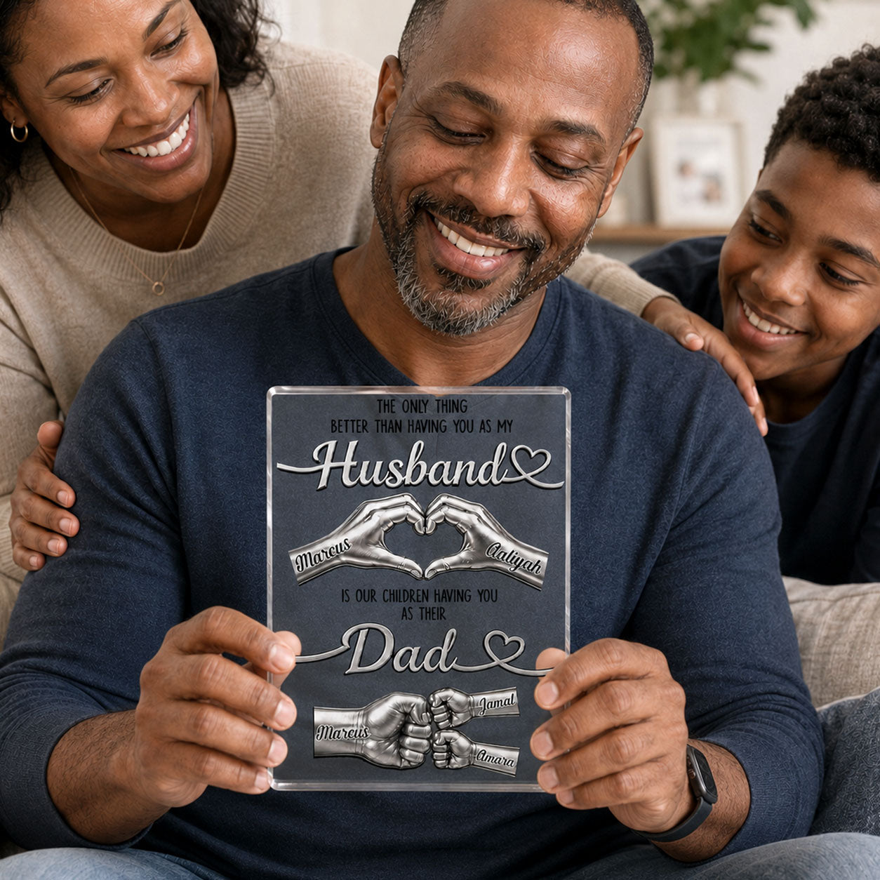 I Love You My Husband - Personalized Custom Shaped Acrylic Plaque