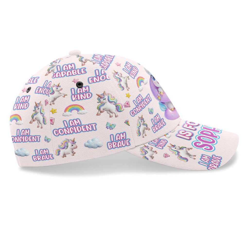 Unicorn Affirmation Custom Alphabet - Personalized Kid Classic Cap
