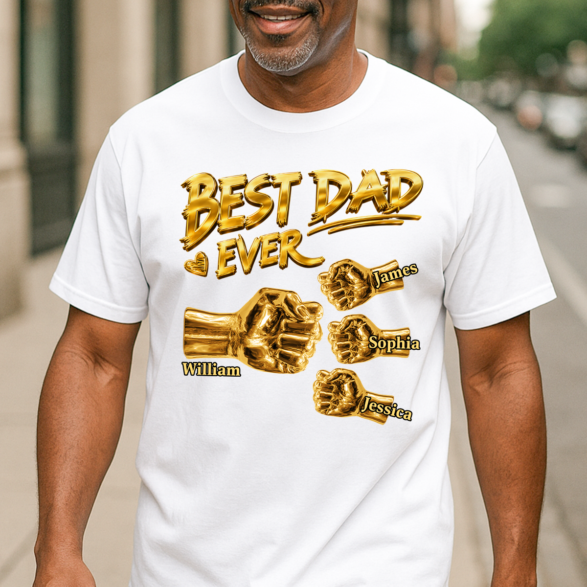 Best Dad Ever - Personalized 2D Unisex T-shirt