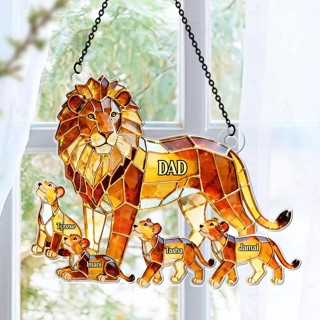 Best Dad In The Wild - Personalized Acrylic Suncatcher