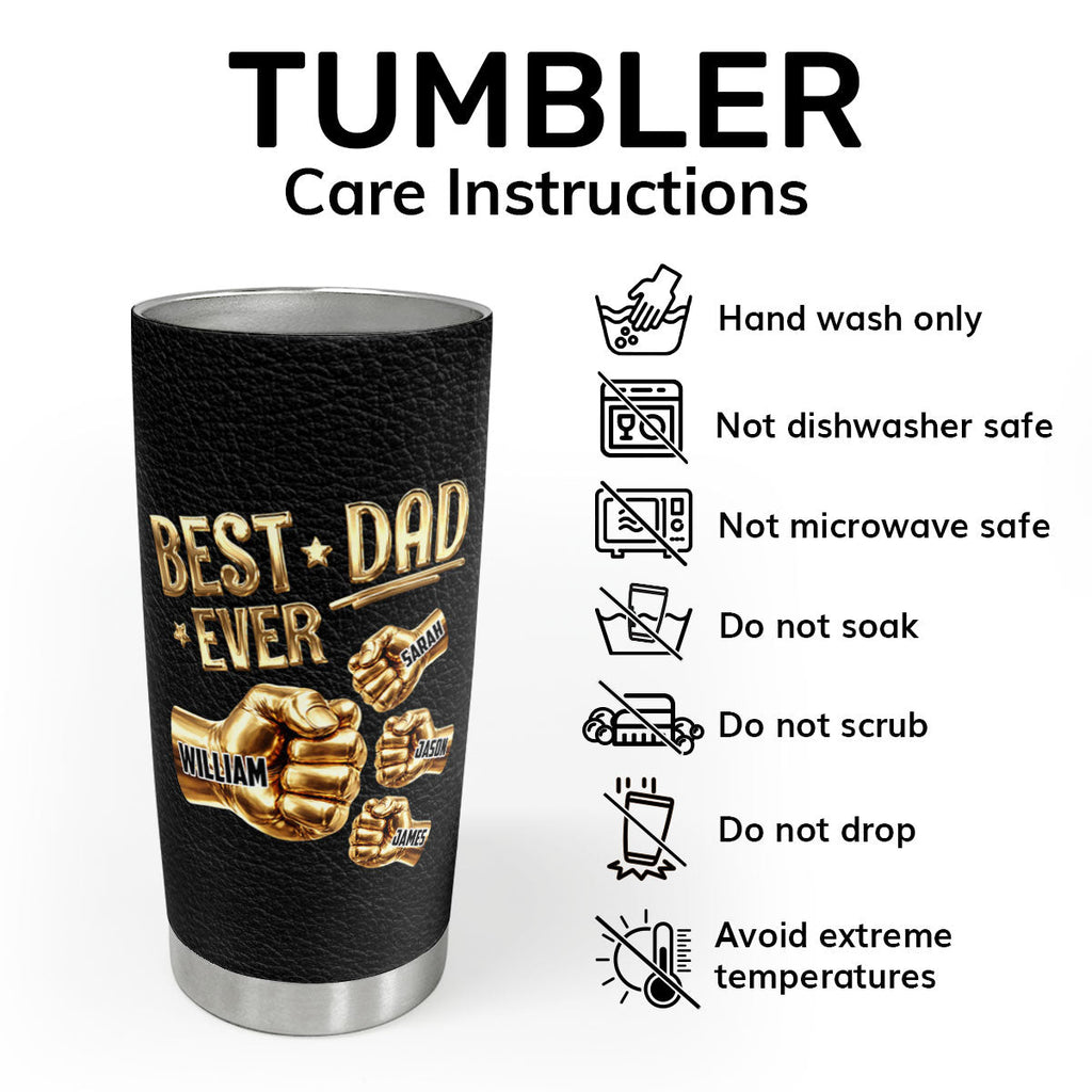 Best Dad Ever - Personalized Stainless Steel Tumbler