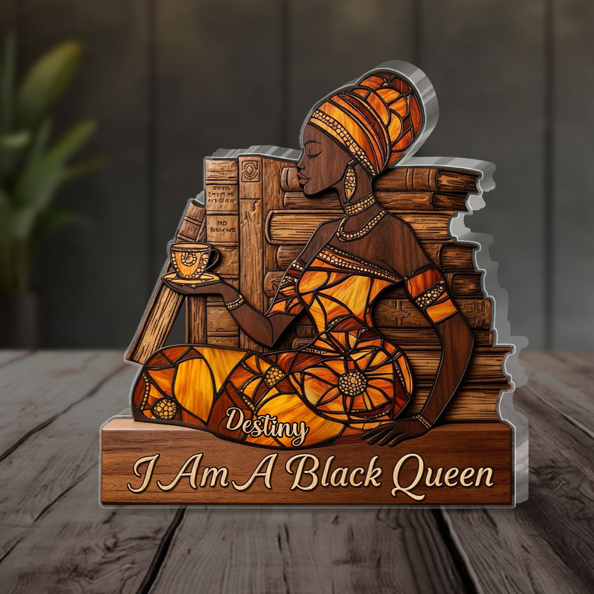 I Am A Black Queen - Personalized Custom Shaped Acrylic Plaque
