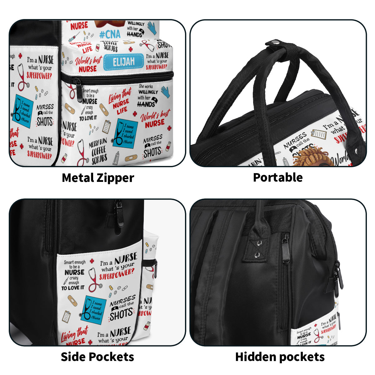 I'm A Nurse What's Your Superpower - Personalized Duckbilled Backpack