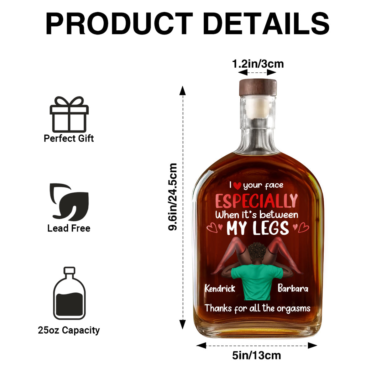 I Love Your Face - Personalized Whiskey Bottle