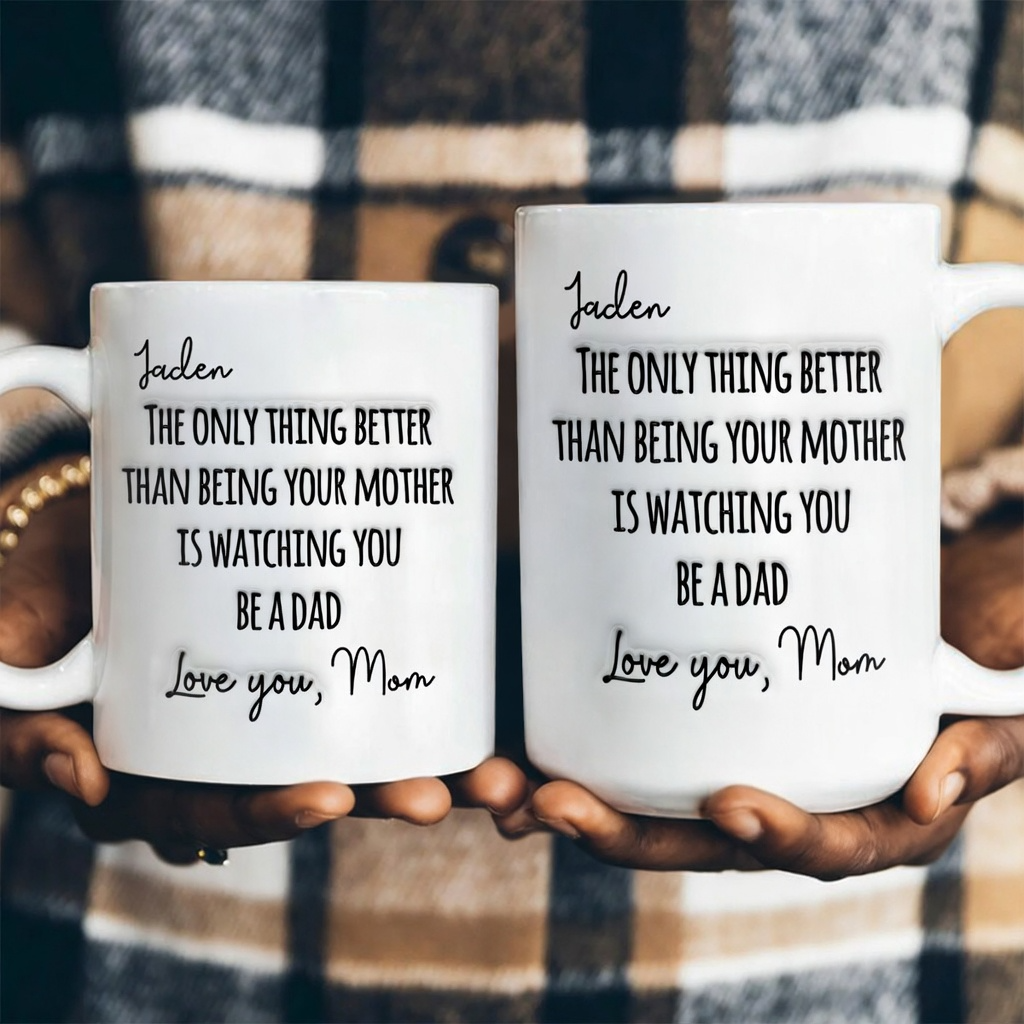 Watching My Son - Personalized Ceramic Coffee Mug