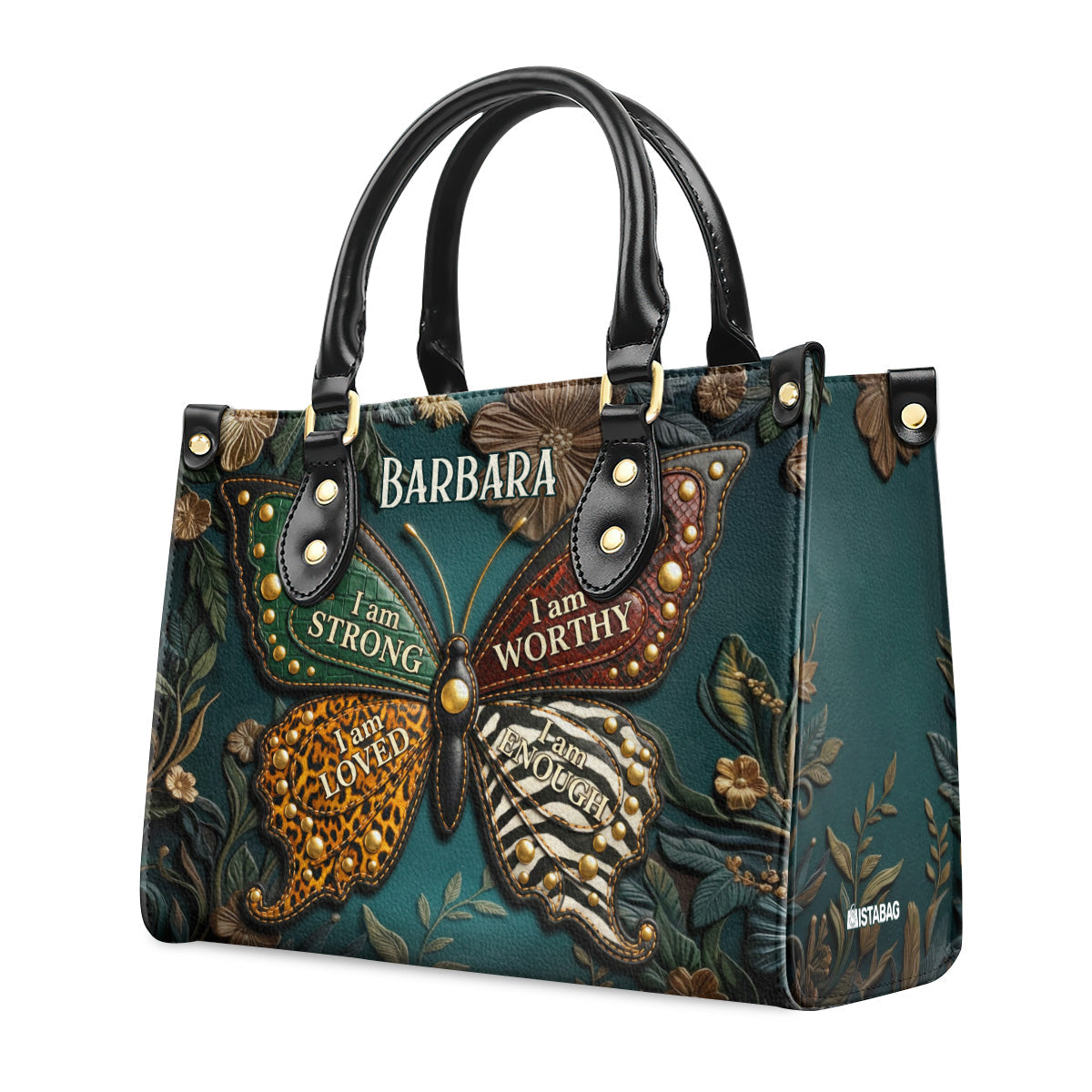 I Am Strong - Personalized Leather Handbag