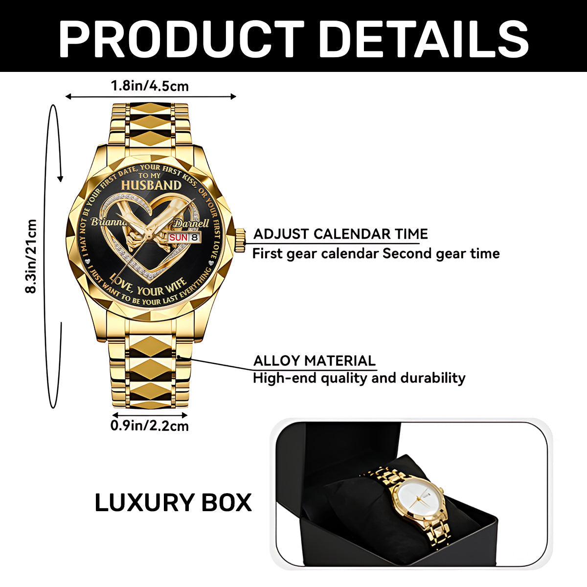 I Want To Be Your Last Everything - Personalized Men's Wrist Watch