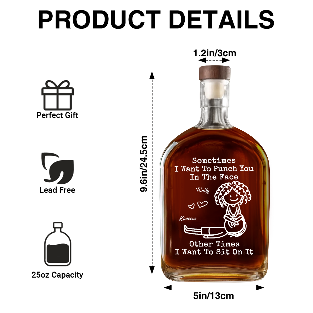 I Want To Sit On It - Personalized Whiskey Bottle