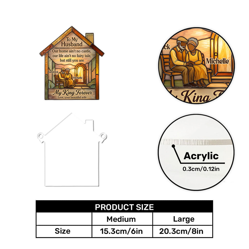 Our Home Ain't No Castle - Personalized Acrylic Suncatcher
