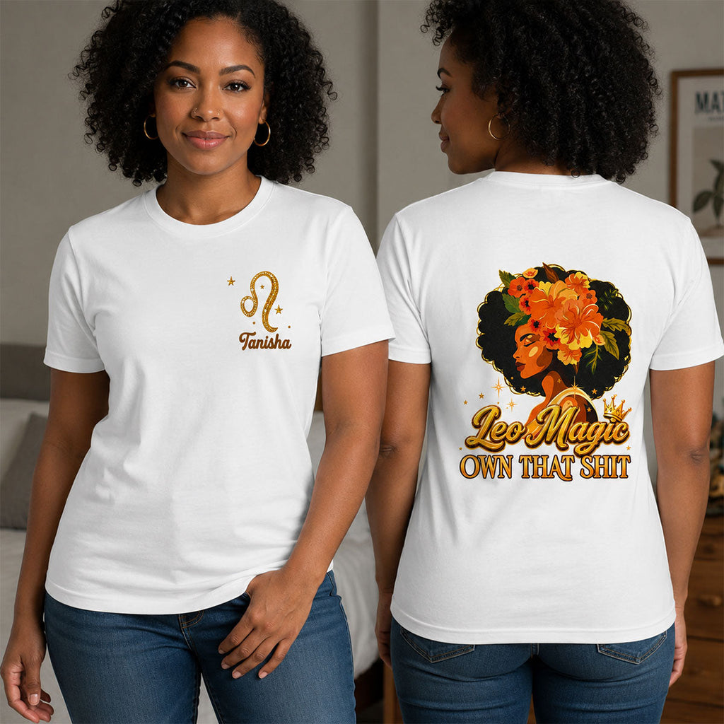 Zodiac Magic  - Personalized T-shirt With Front Back Design