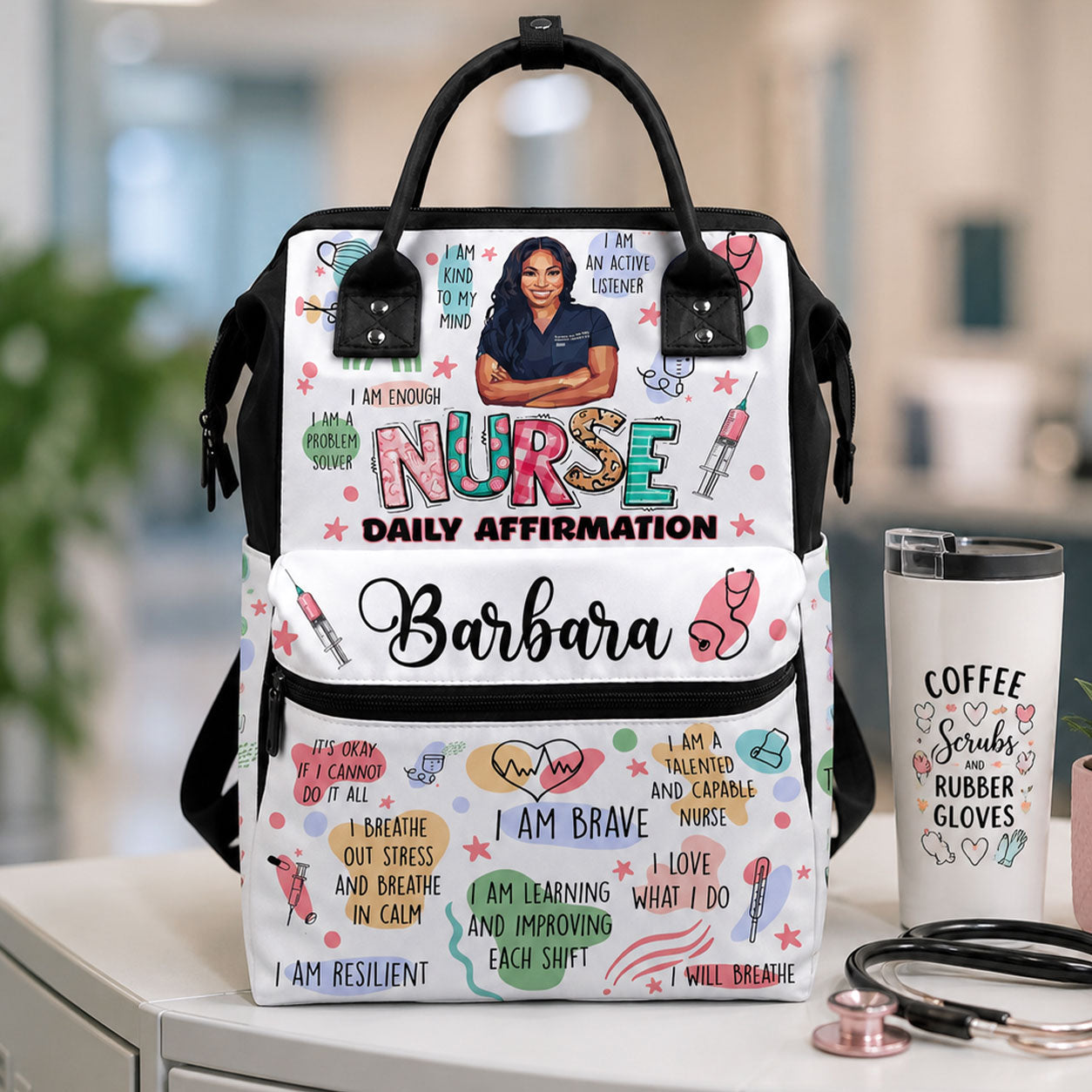 Nurse Daily Affirmation - Personalized Duckbilled Backpack