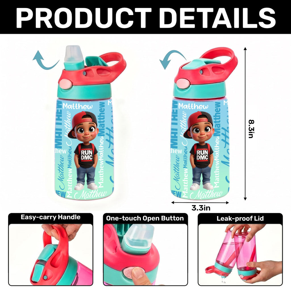 I Am - Personalized Kid Water Bottle