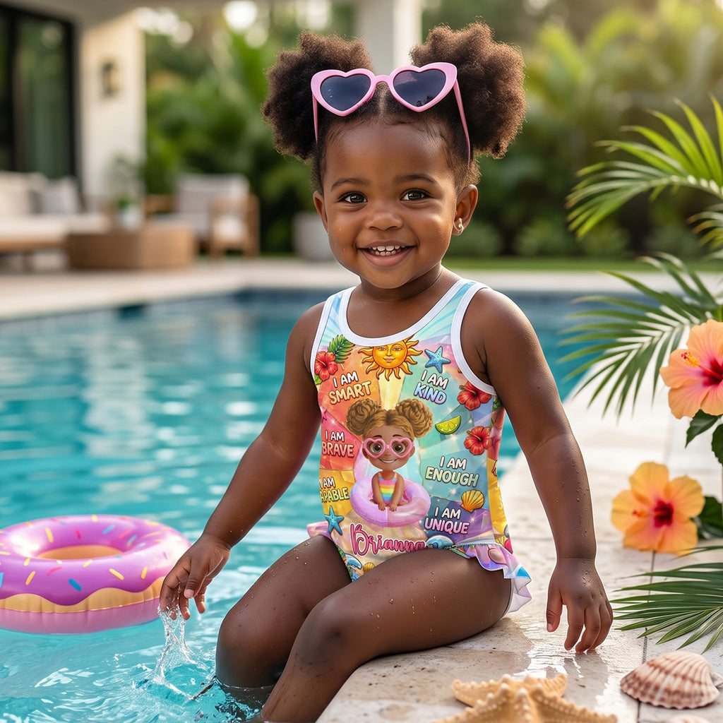 I Am Smart - Personalized One-Piece Swimsuit