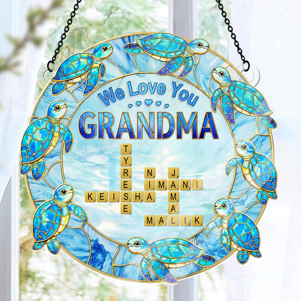 We Love You  - Personalized Acrylic Suncatcher