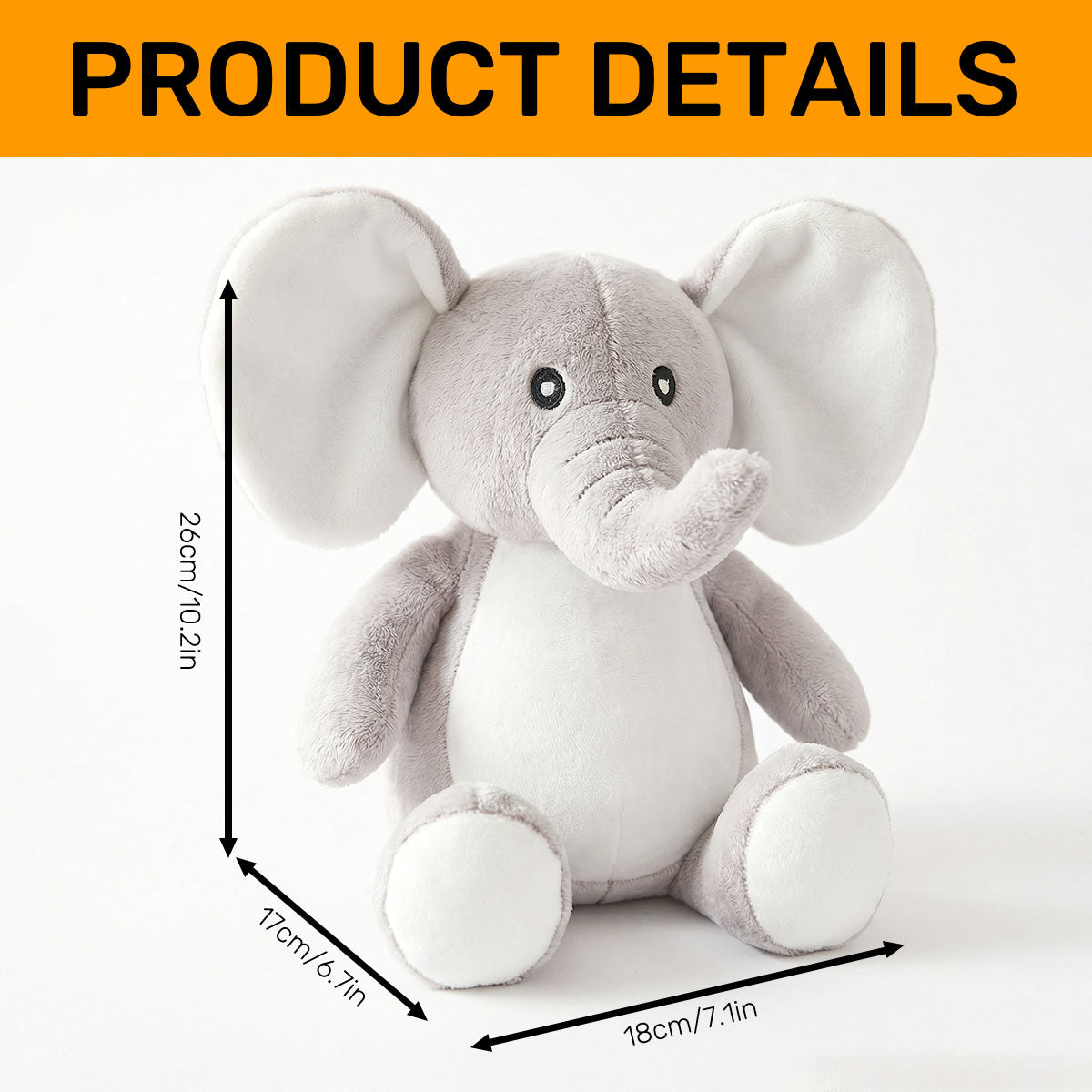 Never Forget That I Love You - Personalized Stuffed Elephant