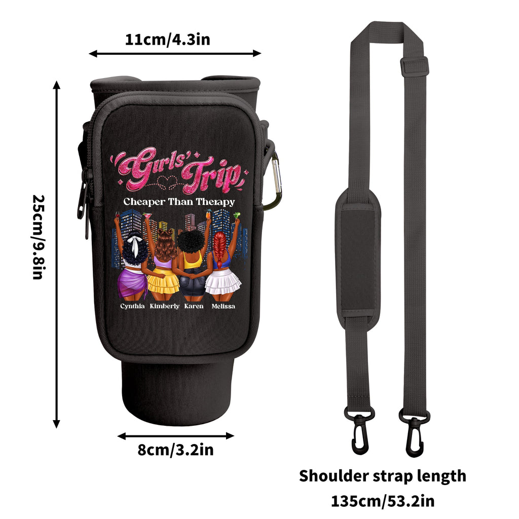 Girls' Trip Cheaper Than Therapy - Personalized Tumbler Holder Bag