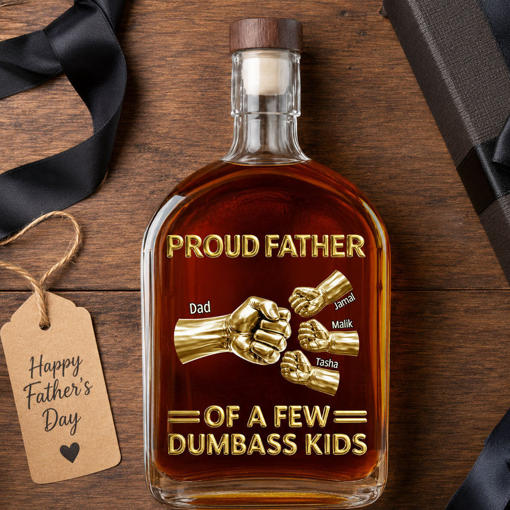 Proud Father - Personalized Whiskey Bottle