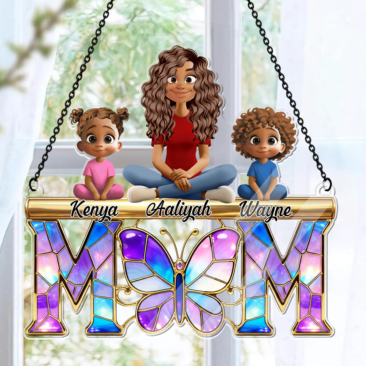 Butterfly Mom - Personalized Acrylic Suncatcher