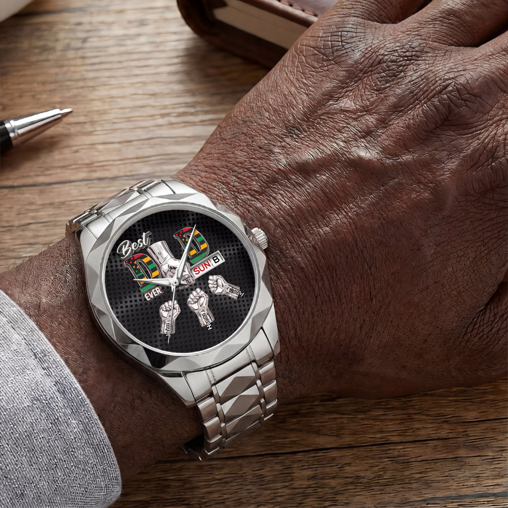 Best Dad Ever - Personalized Men's Wrist Watch