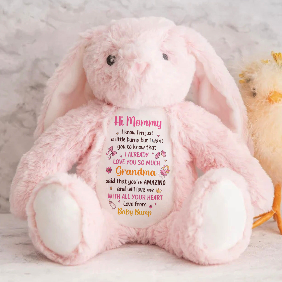 Dear Mommy I Love You - Personalized Stuffed Bunny