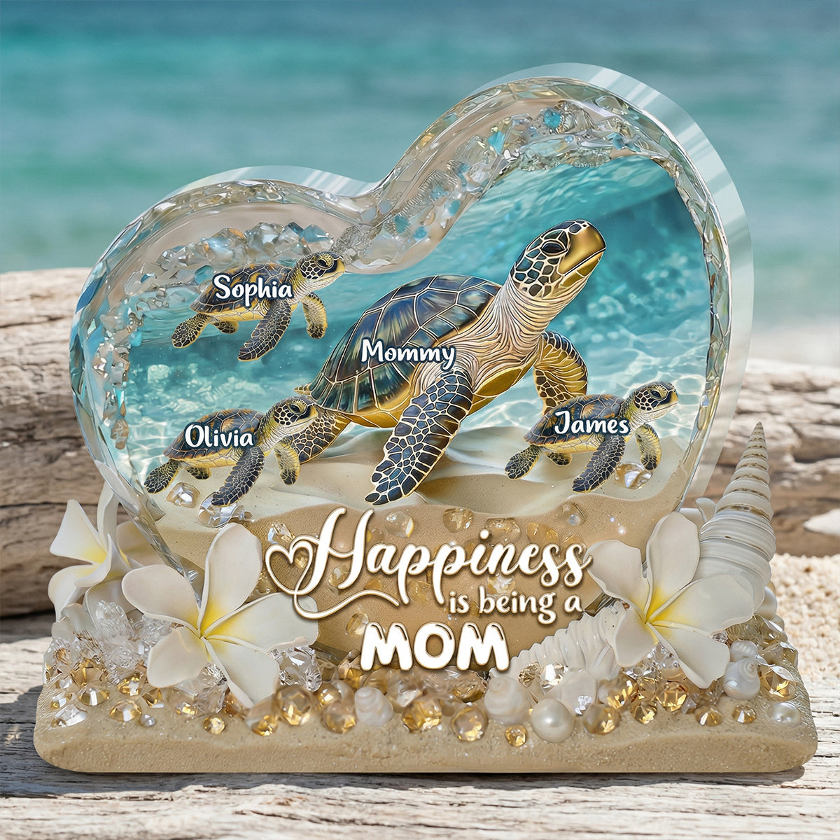 Happiness Is Being A Mom - Personalized Custom Shaped Acrylic Plaque