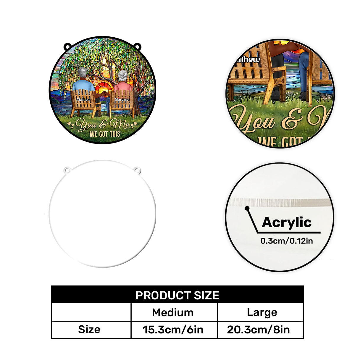 You And Me We Got This - Personalized Acrylic Suncatcher
