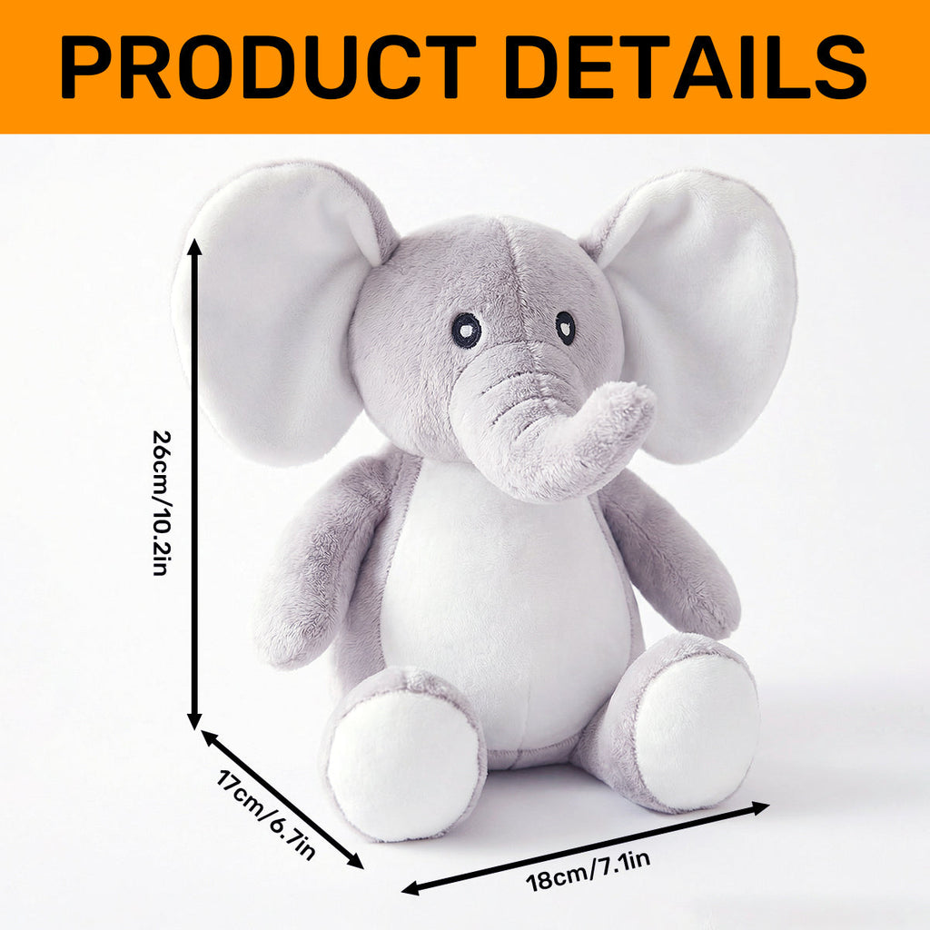 Be Brave, Have Courage & Love Life - Personalized Stuffed Elephant