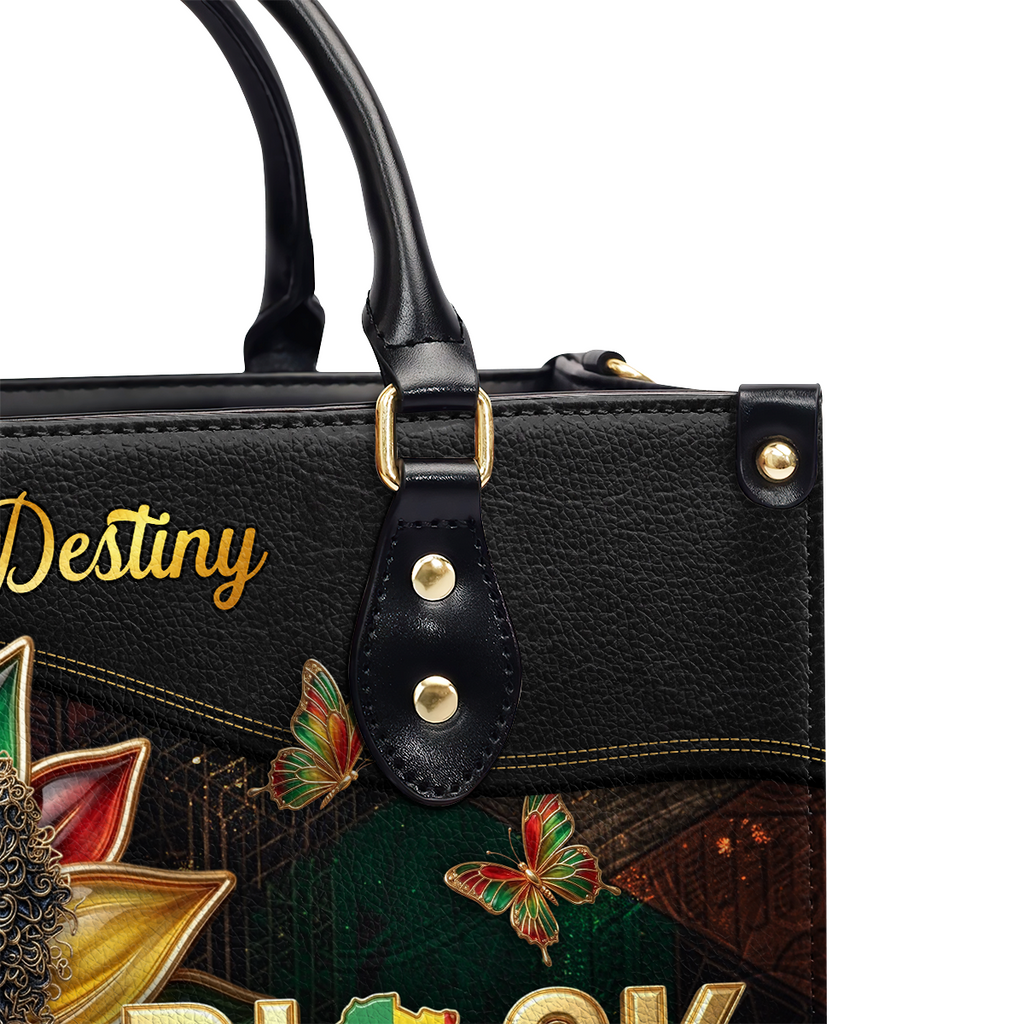 Black Queen Juneteenth Edition - Personalized Leather Handbag