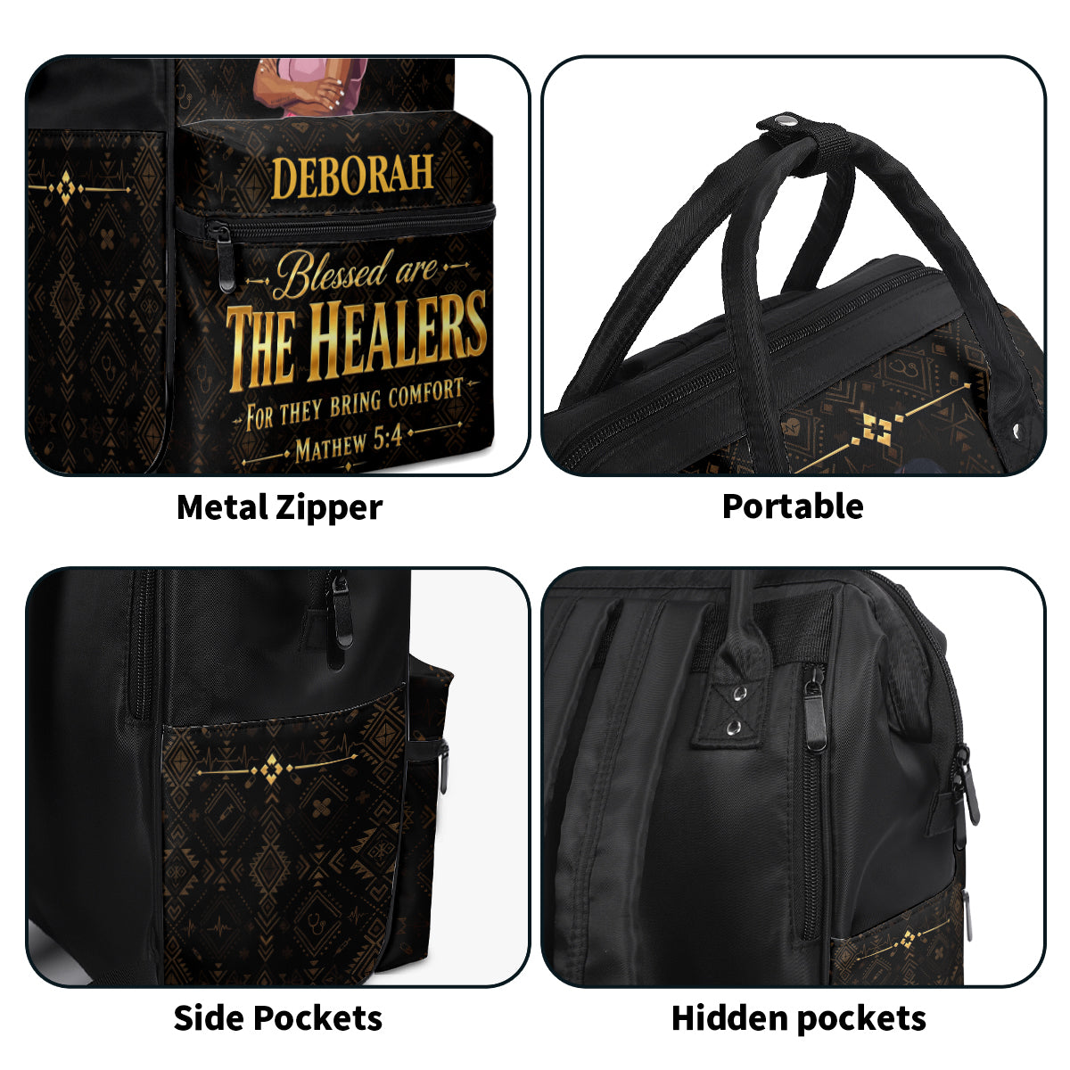 Blessed Are The Healers For They Bring Comfort - Personalized Duckbilled Backpack