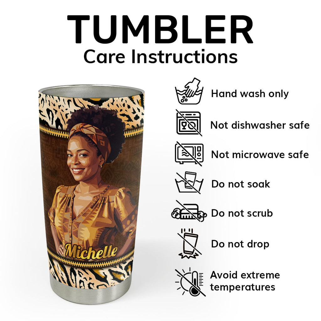 A Queen And A Warrior - Personalized Stainless Steel Tumbler