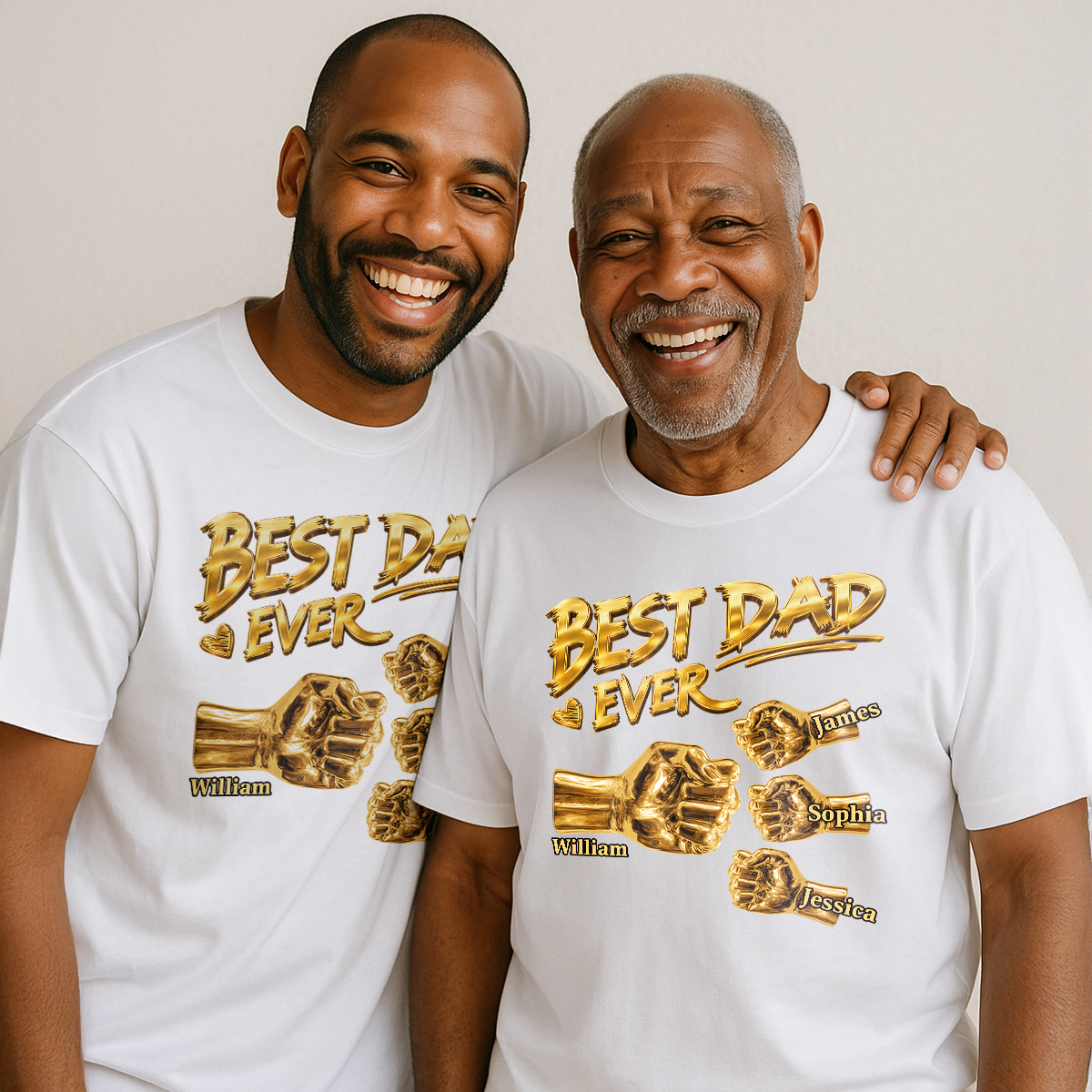 Best Dad Ever - Personalized 2D Unisex T-shirt