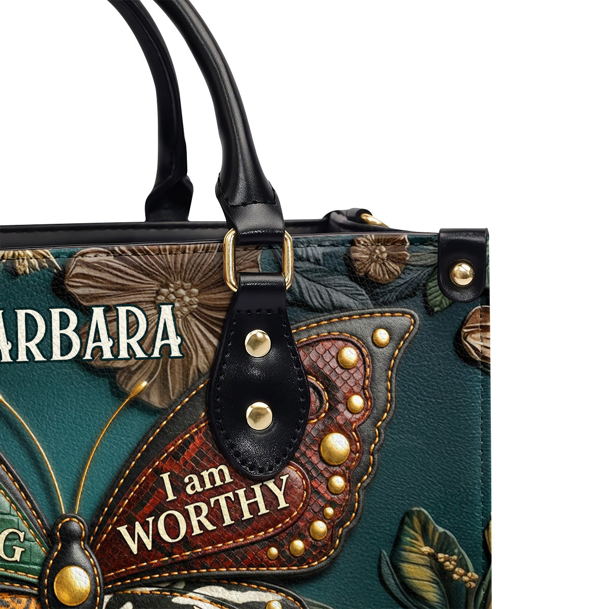 I Am Strong - Personalized Leather Handbag