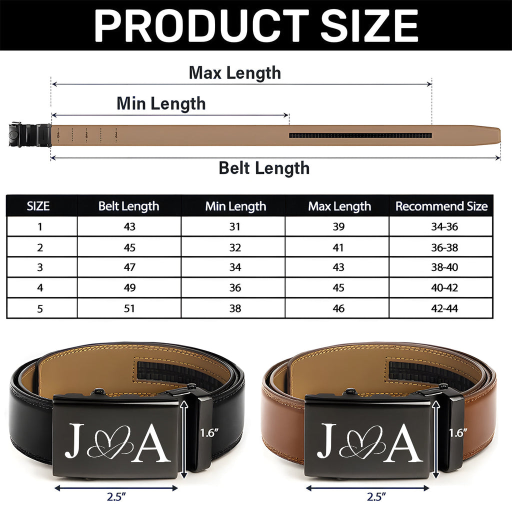 Thanks For All The Amazing Orgasms - Personalized Leather Belt With Engraved Buckle