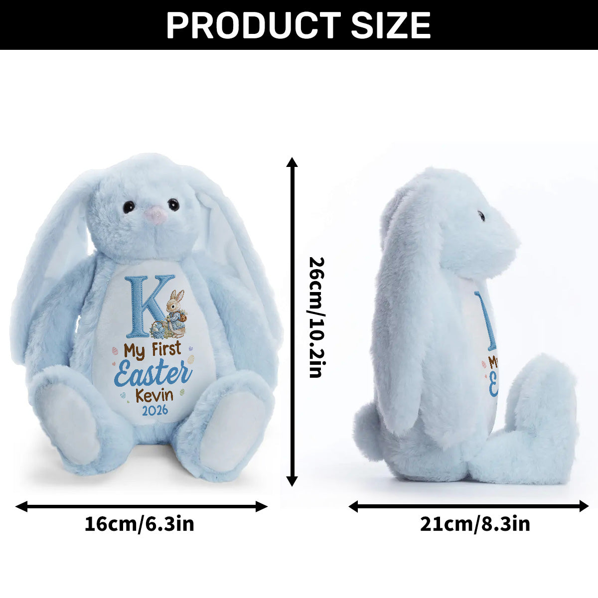 My First Easter 2026 - Personalized Stuffed Bunny