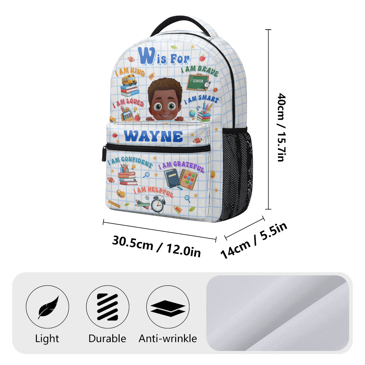 Back To School Affirmations - Personalized Backpack