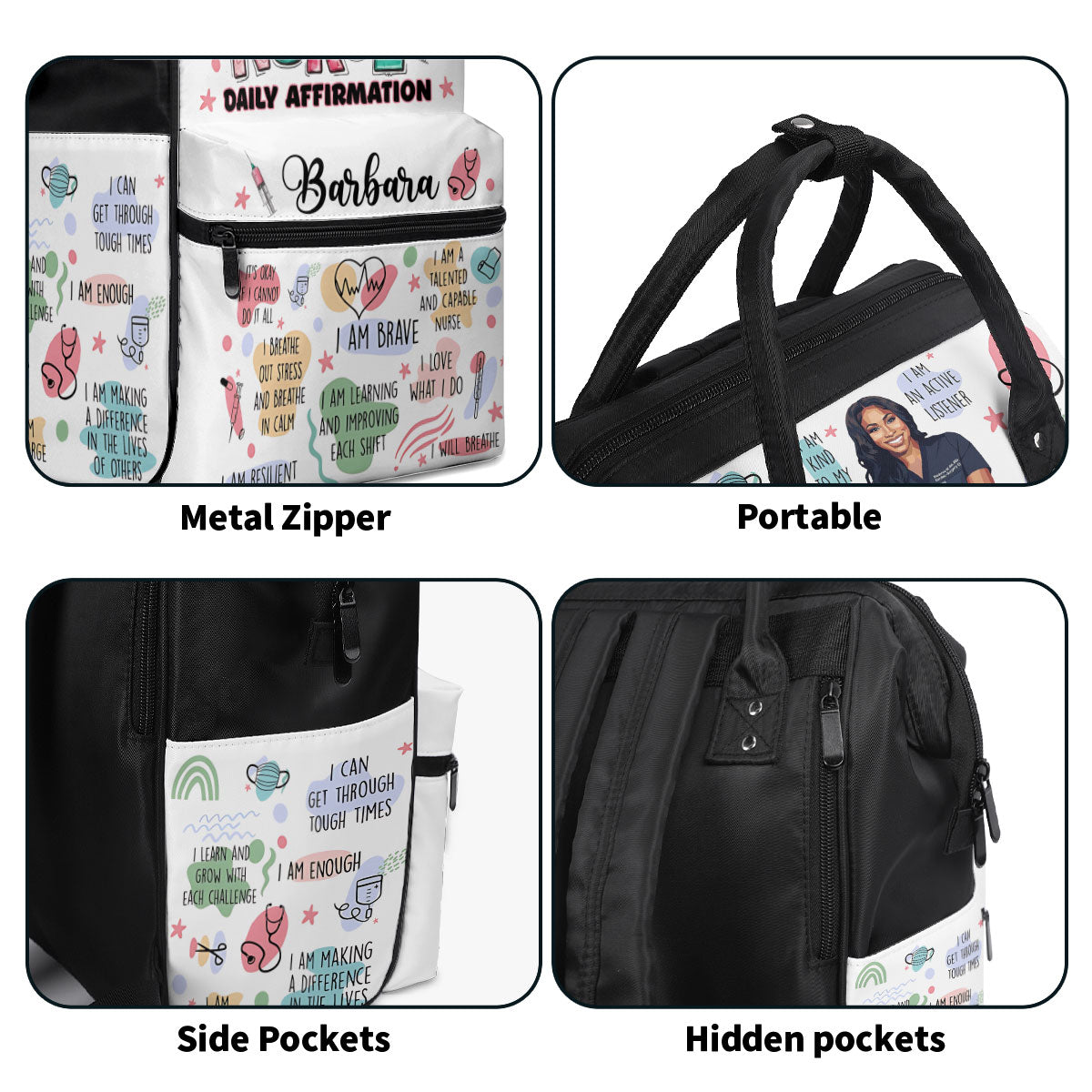 Nurse Daily Affirmation - Personalized Duckbilled Backpack