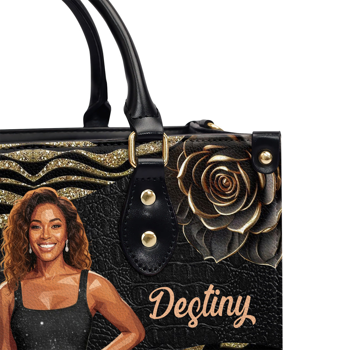 Black Girl Magic - Personalized Leather Handbag