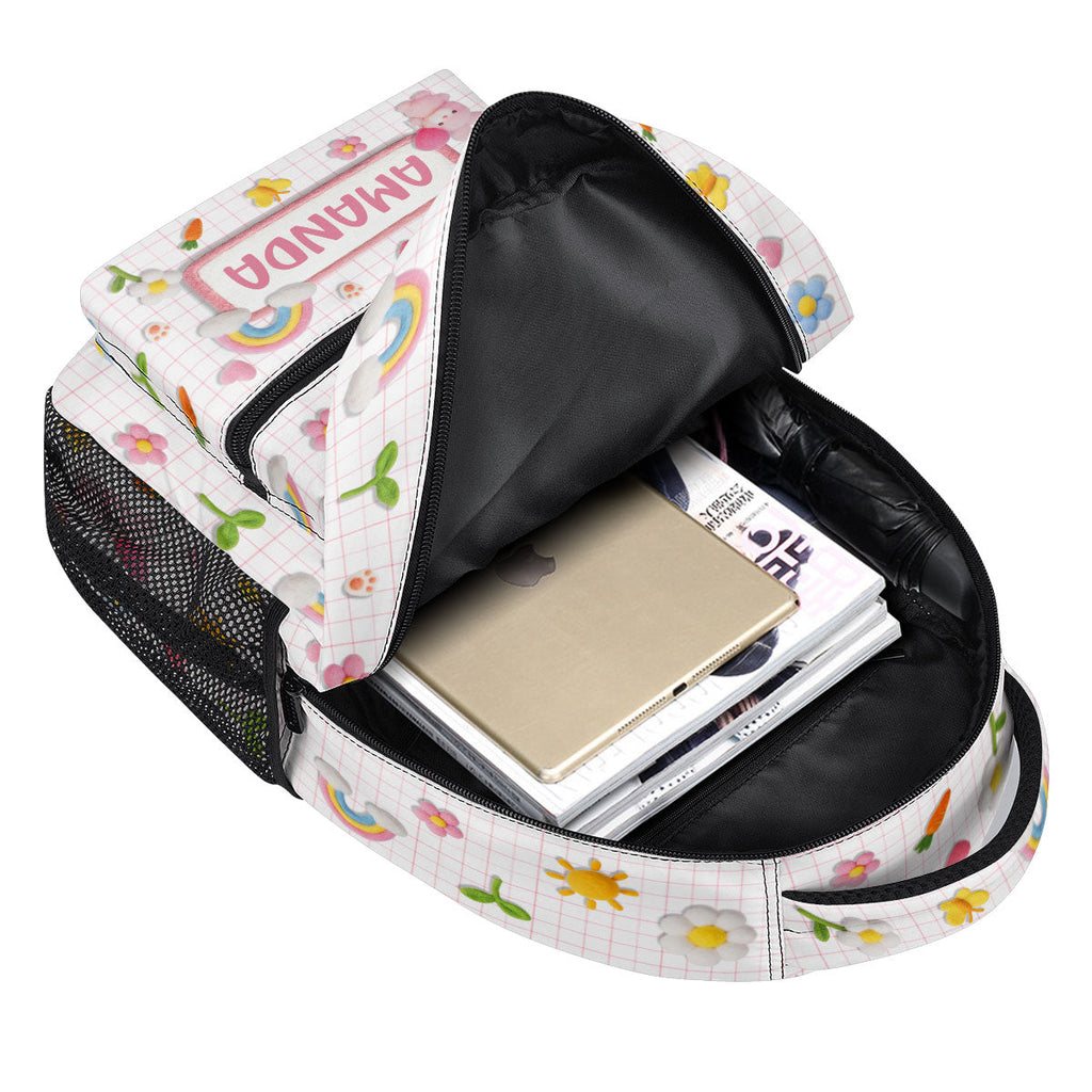 Fluffy Bunny Custom Alphabet - Personalized Backpack