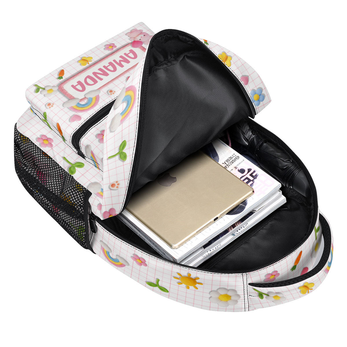 Fluffy Bunny Custom Alphabet - Personalized Backpack