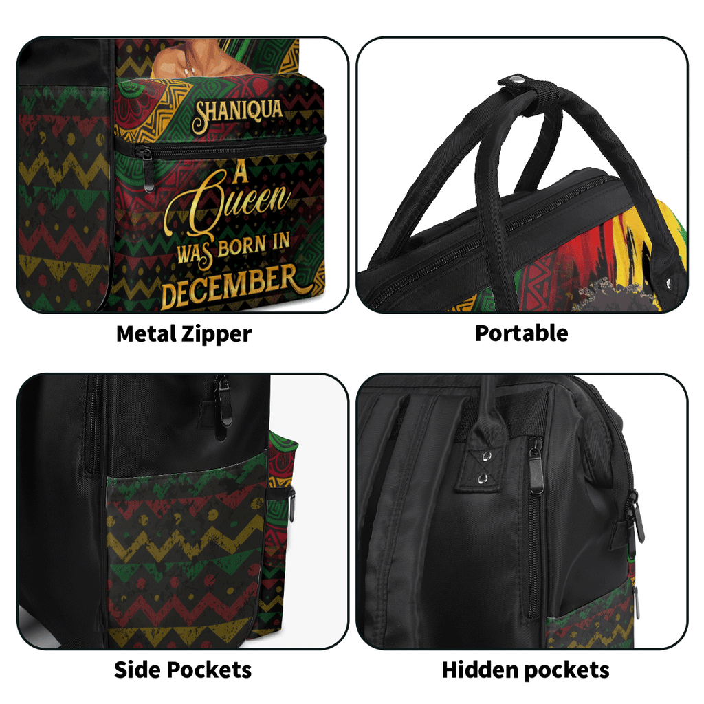 A Beautiful Black Queen - Personalized Duckbilled Backpack