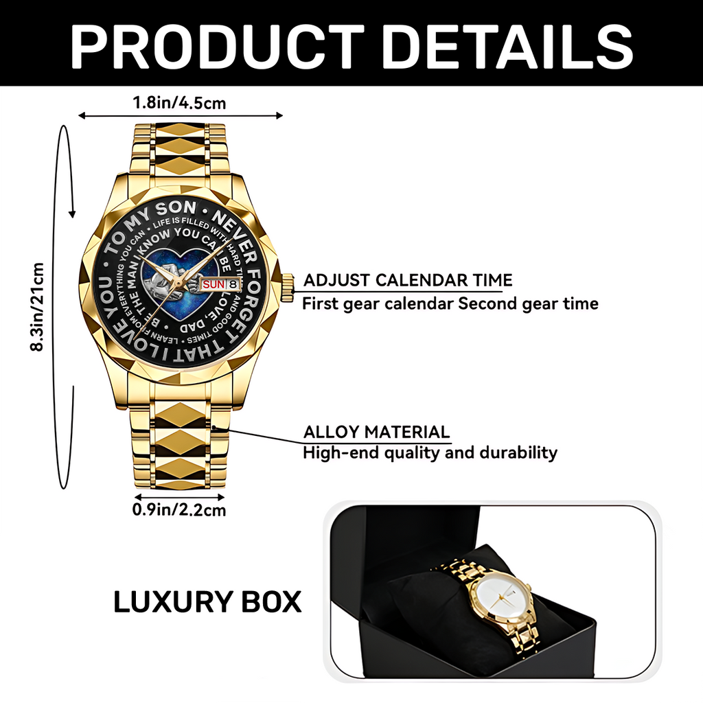 Be The Man I Know You Can Be - Personalized Men's Wrist Watch