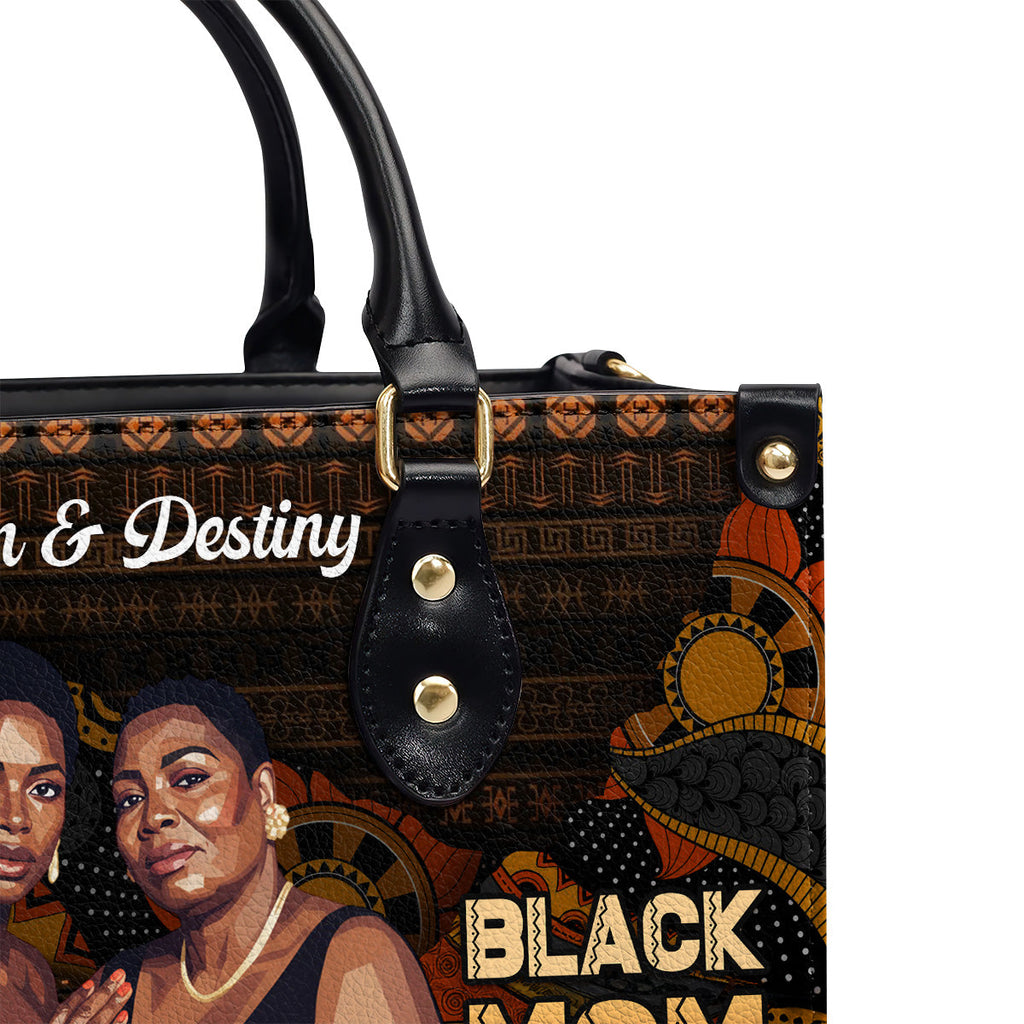 Proud Black Mom - Personalized Leather Handbag