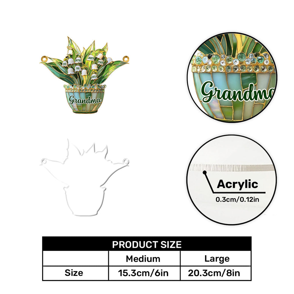Blooming With Grandma’s Love - Personalized Acrylic Suncatcher