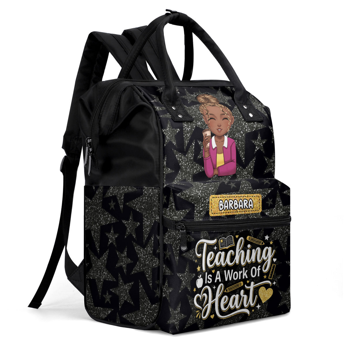 Teaching Is A Work Of Heart - Personalized Duckbilled Backpack