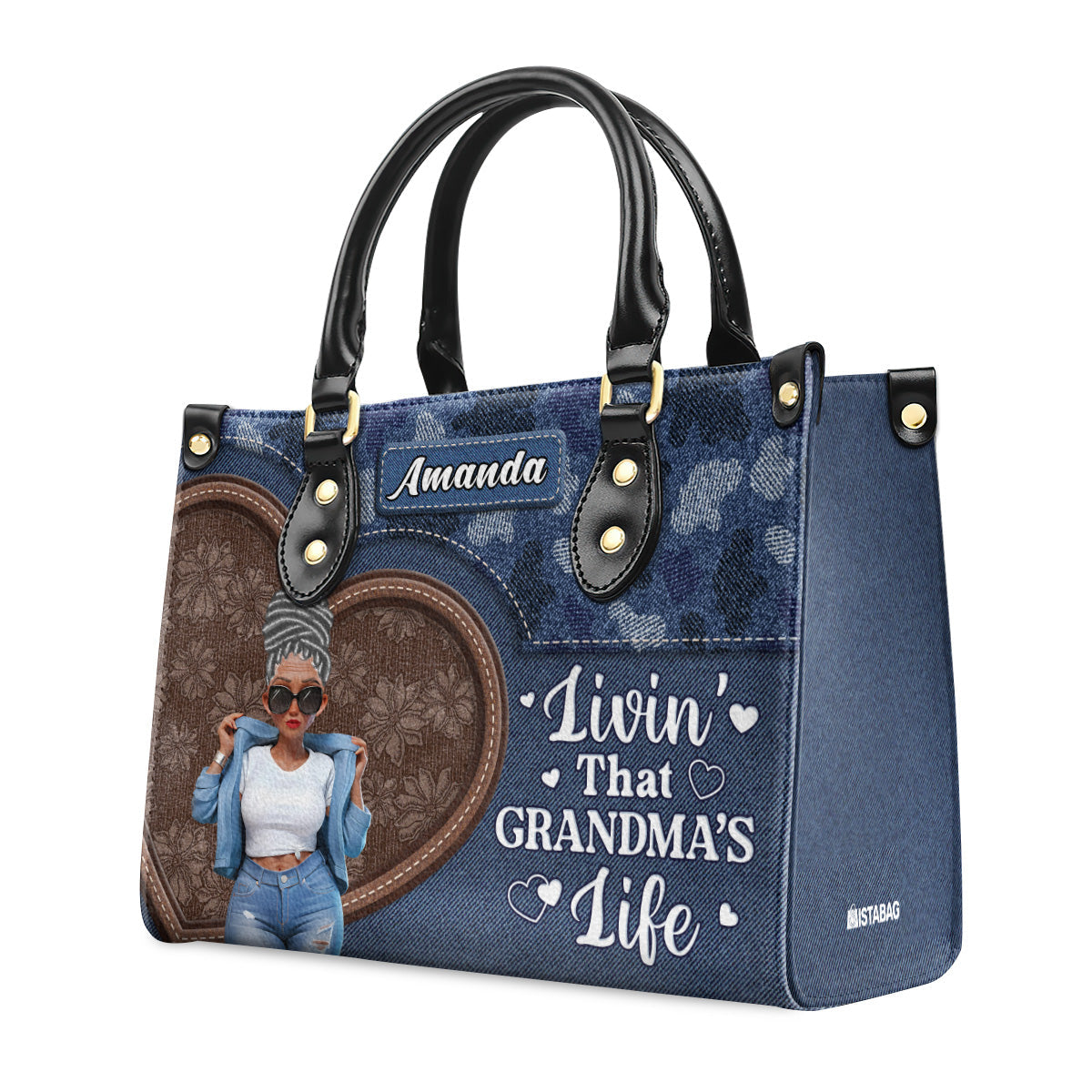 Livin' That Grandma's Life - Personalized Leather Handbag