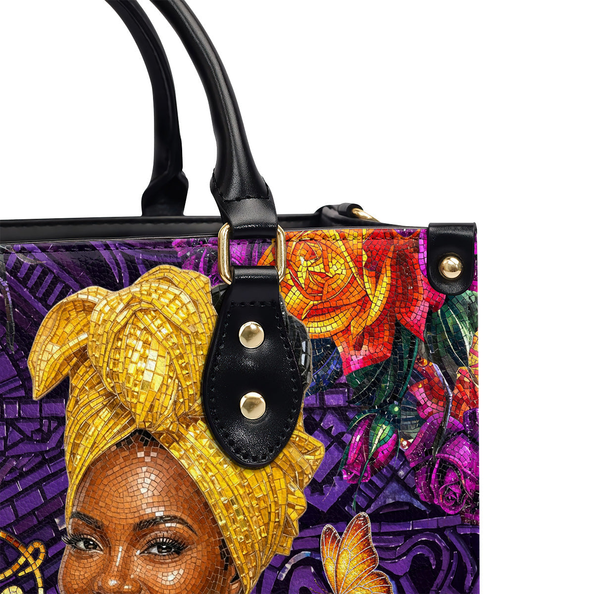 A Beautiful Queen Premium Mosaic Version - Personalized Leather Handbag