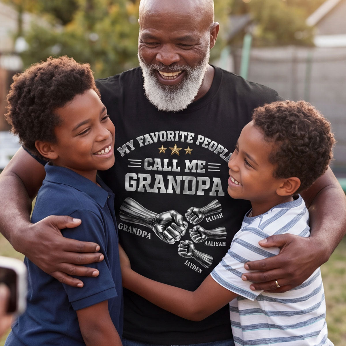 My Favorite People Call Me Grandpa - Personalized 2D Unisex T-shirt