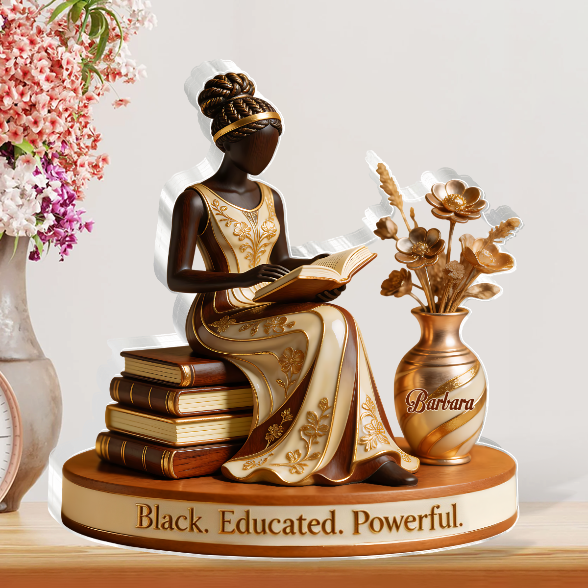 Black Educated Powerful - Personalized Custom Shaped Acrylic Plaque