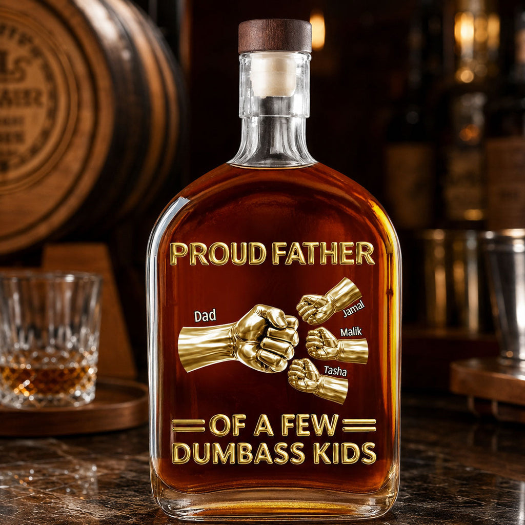 Proud Father - Personalized Whiskey Bottle